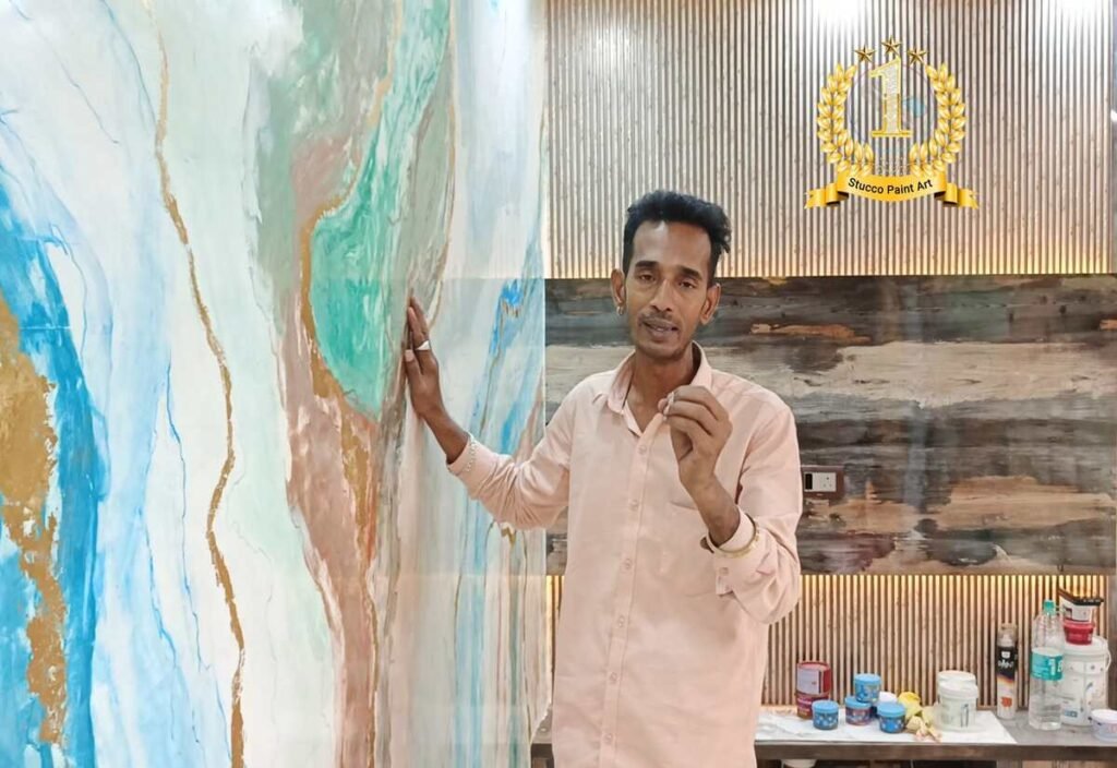 stucco paint art asian paints