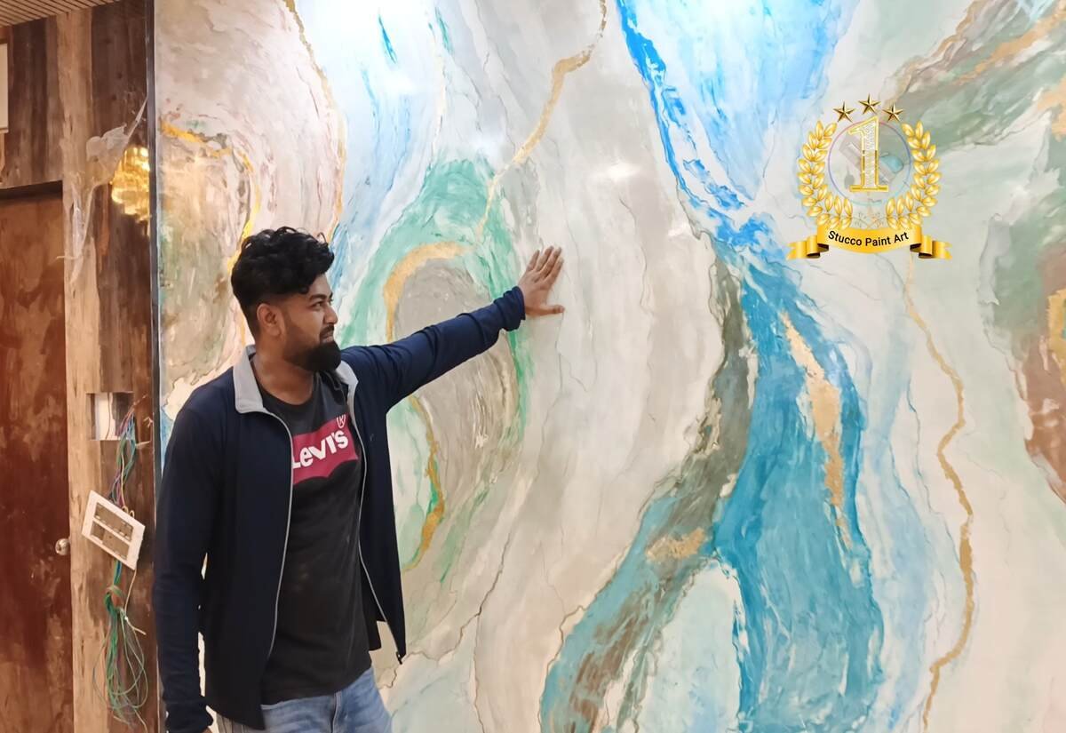 stucco paint art asian paints