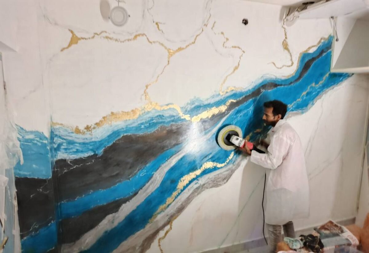 Stucco paint art asian paints
