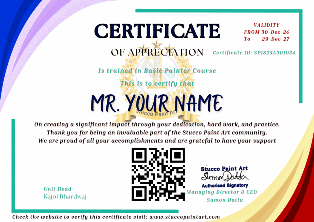 Stucco-Paint-Art-Certificate-Sample